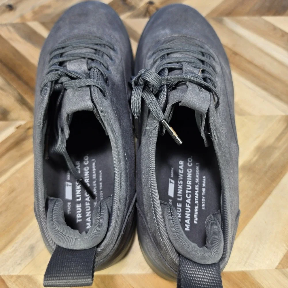 True Linkswear Future Staples FS-01 Golf Shoes Size 11.5 Gray Leather Spikeless